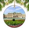 Austria Belvedere Museum Vienna Christmas Ornaments for Tree Ceramic Pendant Double Sided Ornament Decor Xmas Gifts Porcelain Travel Souvenirs view 1