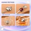 30PCS Heart Shape Tea Infusers for Wedding Favors Bridal Shower Favors Bridal Shower Gifts Tea Party Souvenirs Decorations for Guests view 4
