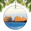 Atlantis Nassau Bahamas Christmas Ornaments for Tree Ceramic Pendant Double Sided Ornament Decor Xmas Gifts Porcelain Travel Souvenirs view 1