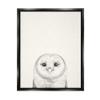 Stupell Industries Owl Portrait Grey Drawing Design, Floater Frame, Design by Victoria Borges view 1