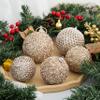 6pcs 3.94" Christmas Ball Ornaments Glitter Shatterproof Christmas Tree Ornaments Sequin Xmas Hanging Balls Decorations for Wedding Party Holiday(Champagne Gold, 6pc-10cm) view 4