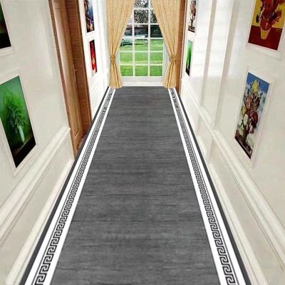Hallway Narrow Runner Rug, Modern Grey Area Rug for Corridor Doorway or Stairs Carpet Runner Mat 1m/1.5m/2m/2.5m/3m/3.5m/4m/4.5m/5m/6m Long Carpets (Size : 2.3 ft x 14.8 ft)
