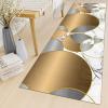 Modern Grey and Gold Narrow Runner Rug for Hall/Corridor/Kitchen/Bedroom/Living Room/Entryway/Stair, Home Decoration Hallways Carpet Runners (Size : 2 ft x 14.8 ft) view 3