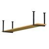 Hanging Floating Shelf, Industrial Ceiling Mount Single Layer Rack, Hanging Storage Rack for Restaurant and Bar - Length 60/80/100/120/150cm. 5 Sizes (Size : 60x30x30cm) view 1