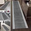 GRAPKS Modern Grey Carpet Runners for Hallway, Soft Touch Narrow Runner Rug - for Corridor, Kitchen, Bedroom, Living Room Entryway, Stair, 80x400cm (Size : 3.3 ft x 6.6 ft) view 1