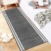 GRAPKS Modern Grey Carpet Runners for Hallway, Soft Touch Narrow Runner Rug - for Corridor, Kitchen, Bedroom, Living Room Entryway, Stair, 80x400cm (Size : 3.3 ft x 6.6 ft) view 3