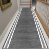 GRAPKS Modern Grey Carpet Runners for Hallway, Soft Touch Narrow Runner Rug - for Corridor, Kitchen, Bedroom, Living Room Entryway, Stair, 80x400cm (Size : 3.3 ft x 6.6 ft) view 4