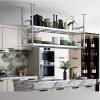 Hanging Floating Shelf, 304 Stainless Steel European Ceiling Hanger, Ceiling Mounted Storage Shelffor Bar, Restaurant, Hanging Decorative Stand, 6 Sizes (Size : 90 * 35 * 80cm) view 3