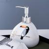 Home Bathroom Accessories Set Nordic Cute Animals Ceramic Bathroom Accessories Five-Piece Set Soap Dispenser Toothbrush Holder Suitable for Hotel bathrooms view 4