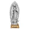 Our Lady of Guadalupe Fine Pewter Patron Saint Statue On Gold Tone Base, Made in The USA, 4-1/2" view 1