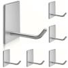 TONHTCAT Adhesive Hooks Heavy Duty, Long Stainless Steel Self Adhesive Wall Hook, Sticky Towel Hangers for Kitchen Bathroom, Waterproof Stick on Door Hooks for Hanging Key Hat Coat view 1