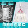 TONHTCAT Adhesive Hooks Heavy Duty, Long Stainless Steel Self Adhesive Wall Hook, Sticky Towel Hangers for Kitchen Bathroom, Waterproof Stick on Door Hooks for Hanging Key Hat Coat view 3