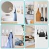 TONHTCAT Adhesive Hooks Heavy Duty, Long Stainless Steel Self Adhesive Wall Hook, Sticky Towel Hangers for Kitchen Bathroom, Waterproof Stick on Door Hooks for Hanging Key Hat Coat view 4
