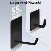 TONHTCAT Adhesive Hooks Heavy Duty, Long Self Adhesive Wall Hook, Sticky Towel Hangers for Kitchen Bathroom, Waterproof Stick on Door Hooks for Hanging Key Hat Coat view 2