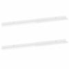 KTHLBRH Wall Shelves 2 pcs,Wall Mounted Shelf,Suspended Wall Shelf,Wall Storage Shelves,for Wall Decor Living Room, Bedroom High Gloss White 39.4"x3.5"x1.2" view 2