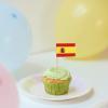 100pcs Spanish Flag on Stick Cake Flag Stick Russia Flag Competitions Hand Spanish Topper Picks Football Toothpick Flags Spain Flag Topper Cocktail Skewer Bamboo Stick Wooden Small view 4
