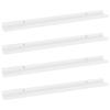 KTHLBRH Wall Shelves 4 pcs,Wall Mounted Shelf,Suspended Wall Shelf,Wall Storage Shelves,for Wall Decor Living Room, Bedroom High Gloss White 31.5"x3.5"x1.2" view 3