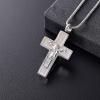SHEIL Cross Stainless Steel Memorial Necklace for Ashes Keepsake Cremation Urn Jewelry for Women Men - Memorial Ash Keepsake,1 view 2