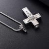 SHEIL Cross Stainless Steel Memorial Necklace for Ashes Keepsake Cremation Urn Jewelry for Women Men - Memorial Ash Keepsake,1 view 4