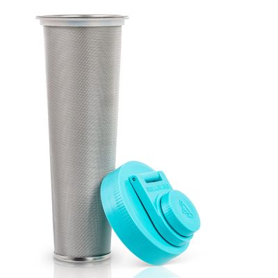 Wide Mouth Mason Jar Lids and 2 Quart Filter for Cold Brew Coffee - 4-pack American-made No-Leak Lids and Quality Stainless Steel Filter