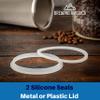 Wide Mouth Mason Jar Lids and 2 Quart Filter for Cold Brew Coffee - 4-pack American-made No-Leak Lids and Quality Stainless Steel Filter view 4