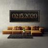 Sense Canvas Personalized Anniversary Date Stone Custom Sign Canvas Art Wedding - Home Decor Wall Art Print Poster Painting Large 40x16 / 1.5" view 2