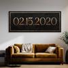 Sense Canvas Personalized Anniversary Date Stone Custom Sign Canvas Art Wedding - Home Decor Wall Art Print Poster Painting Large 40x16 / 1.5" view 3