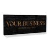 Sense Canvas Personalized Your Business Company Black Wood Custom Sign Canvas Art Your Shop - Home Decor Wall Art Print Poster Painting Small 20x8 / 0.75" view 1