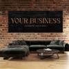 Sense Canvas Personalized Your Business Company Black Wood Custom Sign Canvas Art Your Shop - Home Decor Wall Art Print Poster Painting Small 20x8 / 0.75" view 3