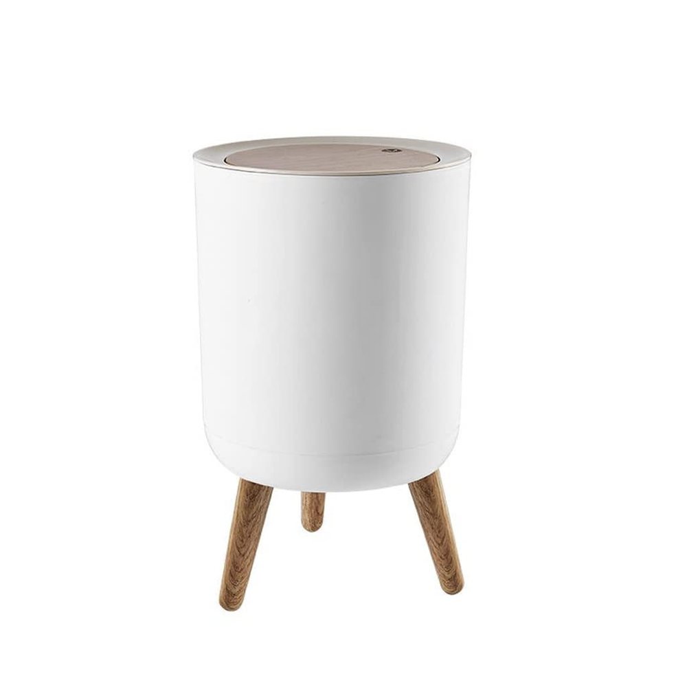 TOMYEUS Dustbin Kitchen Trash Can, 7Liter/1.8 Gallon Garbage Can, One-Press Top Trash Can with Lid Waste Basket, Modern Trash Cans for Kitchen Bathroom Bedroom Kitchen Bin