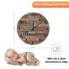 Lake the Lake Is My Happy Place Wall Clock Battery Operated Non Ticking Silent Wall Clocks Retro Weathered Distressed Board Hanging Clock for Living Room Kitchen Bathroom Birthday Gift 15-Inch view 2