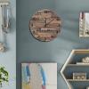 Lake the Lake Is My Happy Place Wall Clock Battery Operated Non Ticking Silent Wall Clocks Retro Weathered Distressed Board Hanging Clock for Living Room Kitchen Bathroom Birthday Gift 15-Inch view 3