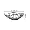 KDLK Fruit Bowl for Kitchen Counter Fruit Basket Creative Iron Fruit Bowl Countertop Storage Basket for Snacks Fruit Vegetables Kitchen Decorative Dish (Color : Black) view 2