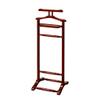 GXFWJD Valet Stand Wardrobe Wood Suit Valet Rack Mahogany Finish with Top Tray Contour Hanger Trouser Bar Tie & Belt for Both Living Room and Bed Room (Color : Wine red B, Size : 43x40x115cm) view 1
