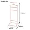 GXFWJD Valet Stand Wardrobe Wood Suit Valet Rack Mahogany Finish with Top Tray Contour Hanger Trouser Bar Tie & Belt for Both Living Room and Bed Room (Color : Wine red B, Size : 43x40x115cm) view 3