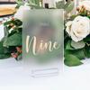 10 Pack Frosted Acrylic Sign with Stand-5x7 Inch Blank Rectangular Acrylic Signs with Holder, DIY Acrylic Sign Blank for Wedding Acrylic Table Numbers view 3