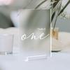 10 Pack Frosted Acrylic Sign with Stand-5x7 Inch Blank Rectangular Acrylic Signs with Holder, DIY Acrylic Sign Blank for Wedding Acrylic Table Numbers view 4