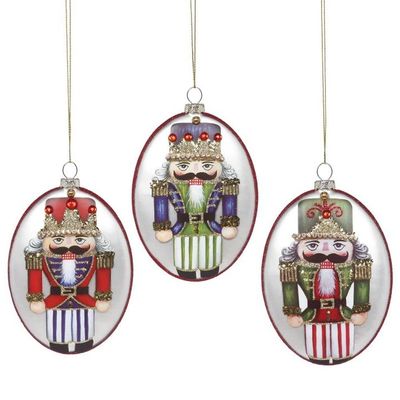 Mark Roberts 2022 Traditional Nutcracker Ornament, Assortment of 3, 5 Inches: Festive Christmas Tree Ornaments for Holiday Home Decor