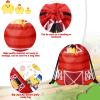 Eccliy 24 Pcs Farm Animal Party Favor Gift Bags Farm Birthday Party Supplies Decorations String Bags for Barnyard Themed view 4
