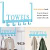 Kuhome Over The Door Towel Holder - Hooks & Rack for Bathroom, Robe & Beach Towels (Blue) view 2