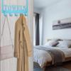 Kuhome Over The Door Towel Holder - Hooks & Rack for Bathroom, Robe & Beach Towels (Blue) view 4