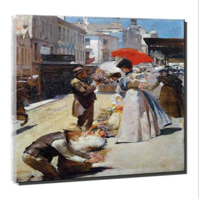 AiLai Tom Roberts-Christmas Flowers and Christmas Belles 1899 777(75x99cm 30"x39",Framed)
