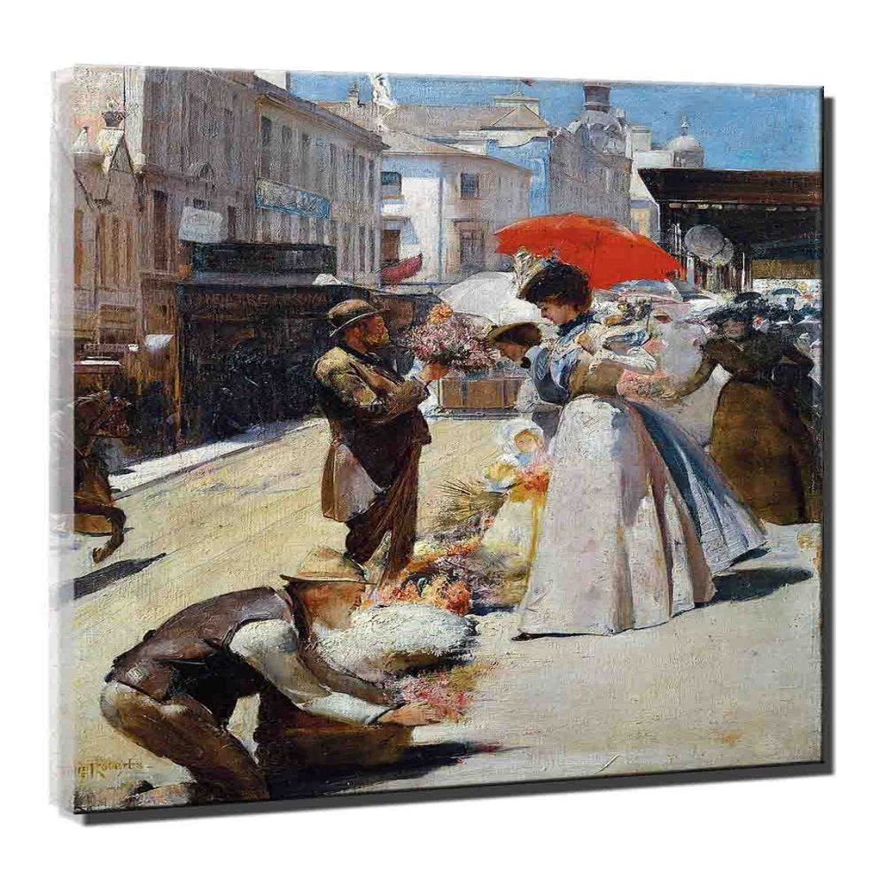 Tom Roberts-Christmas Flowers and Christmas Belles 1899 777(55x73cm 22"x29",Framed)