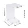Acrylic Side Table Mobile C Shaped End Table Clear Rolling Table Beside Table Snack Table On Wheels12.99 * 14.96 * 22.83inch view 3