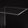 Acrylic Side Table Mobile C Shaped End Table Clear Rolling Table Beside Table Snack Table On Wheels12.99 * 14.96 * 22.83inch view 4