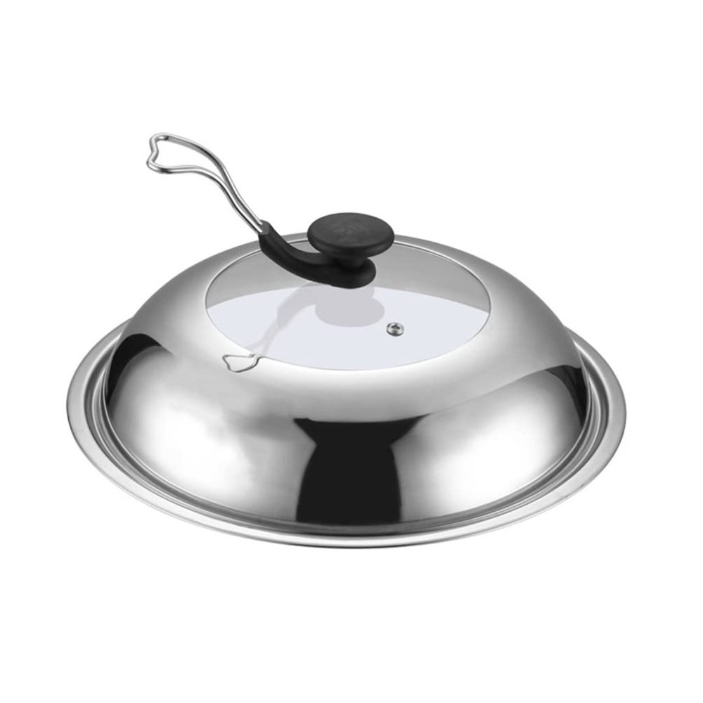 1pc Stainless Steel Pot Lid Food Covers Universal Pot Lid Fresh-keeping Stainless Steel Vertical Cooking Tool Pans s Anti-scald