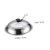 1pc Stainless Steel Pot Lid Food Covers Universal Pot Lid Fresh-keeping Stainless Steel Vertical Cooking Tool Pans s Anti-scald view 2