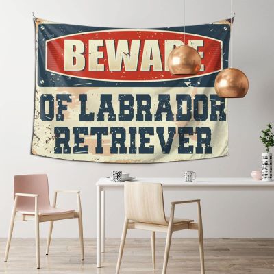 Cave Man Bar Beware of Labrador Retriever Tapestry Tapestry with Words Mens Room Decor (Size : 75X100CM)