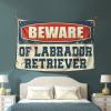 Cave Man Bar Beware of Labrador Retriever Tapestry Tapestry with Words Mens Room Decor (Size : 75X100CM) view 3