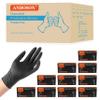 ANBOSON 6 mil Disposable Nitrile Gloves, Heavy Duty Disposable Glove, Cooking Gloves, Latex Free, Powder Free (Black of 1000, Large) view 1